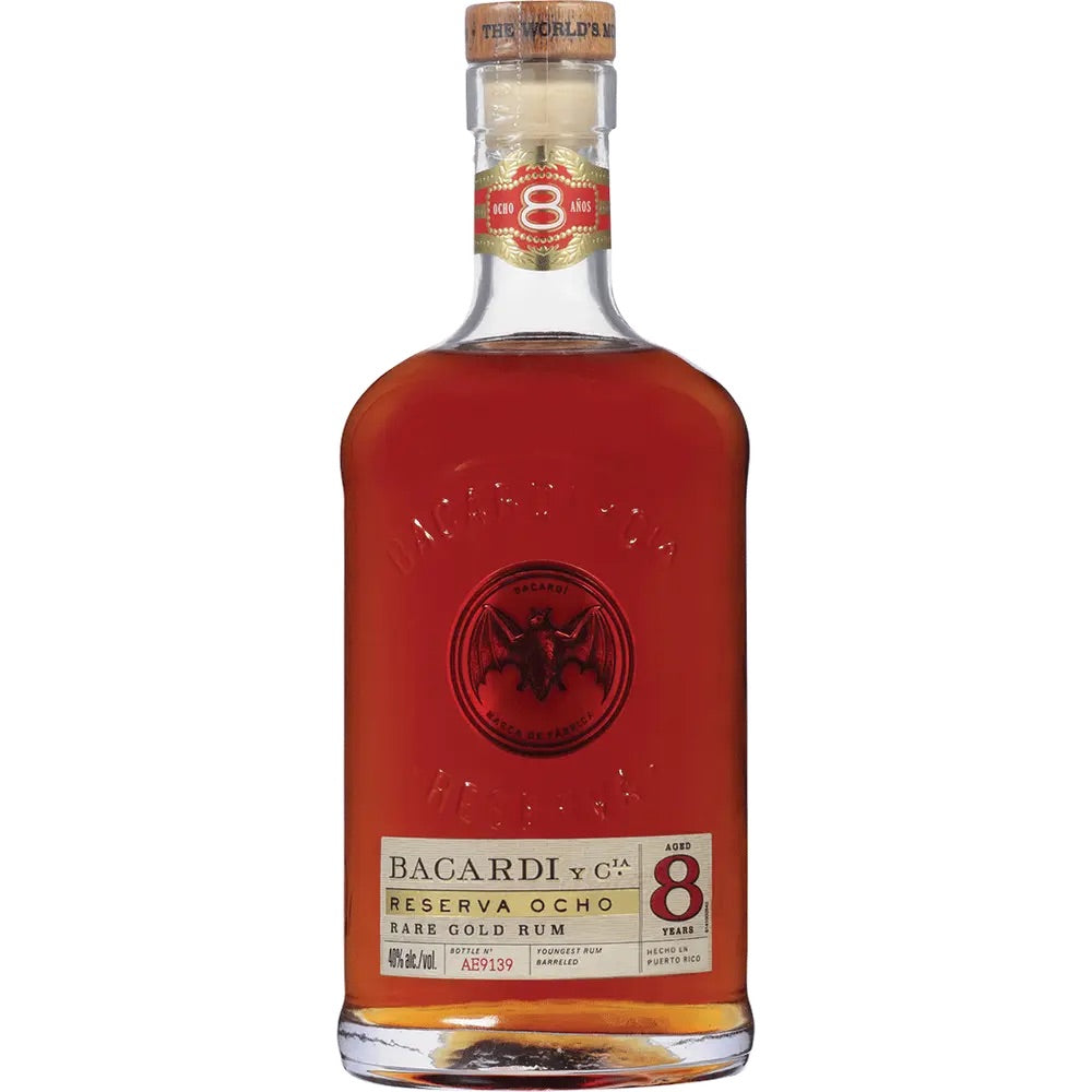 Bacardi Rum Gold Rsv Ocho 8yr 750ml