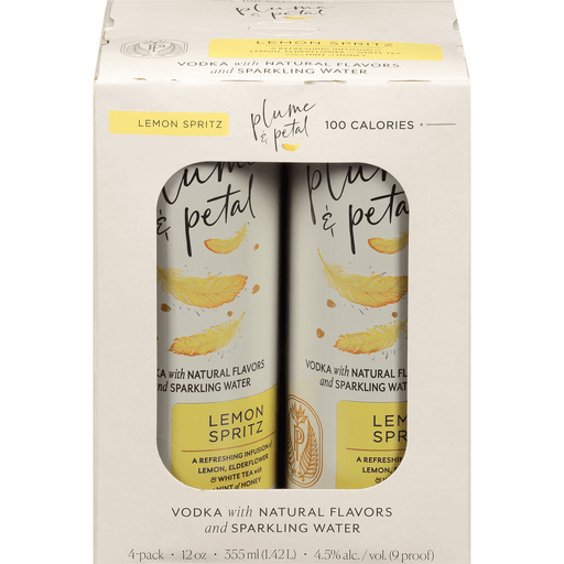 Plume and Petal Vodka Lemon Drift 355ml Can 4 Pack