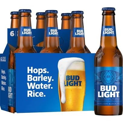Bud Light  12oz 6pack Bottle