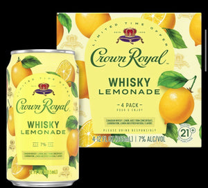 Crown Royal Cocktail Whisky Lemonade 4 Pack Can 355ml